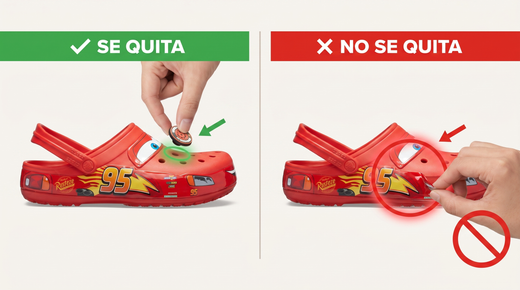 Qué se puede quitar de tus Crocs de personajes (y qué no)