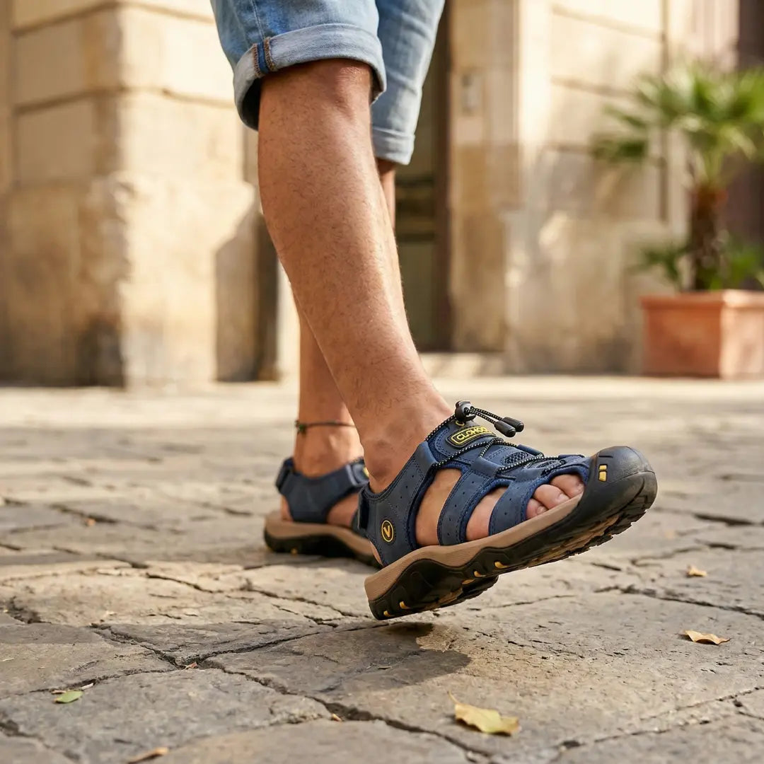 Sandalias Cuero Hombre | Estilo Romano Tallas Grandes 38-48