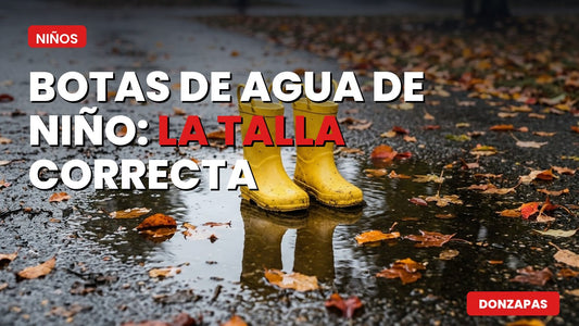 Botas de agua de niño: la talla correcta