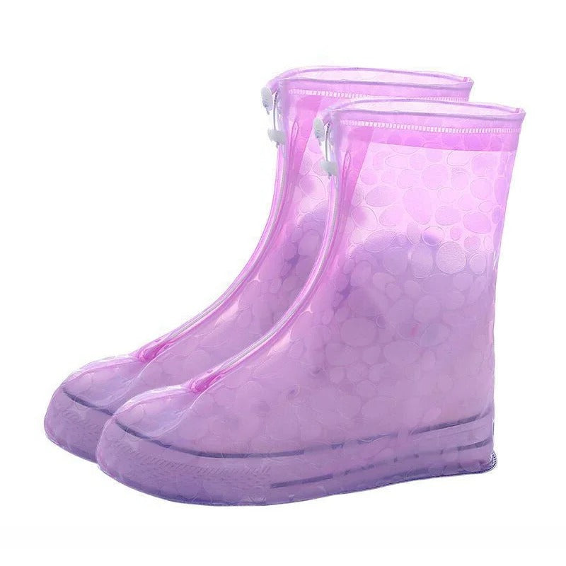 Cubrezapatos impermeables para niños lunares rosa