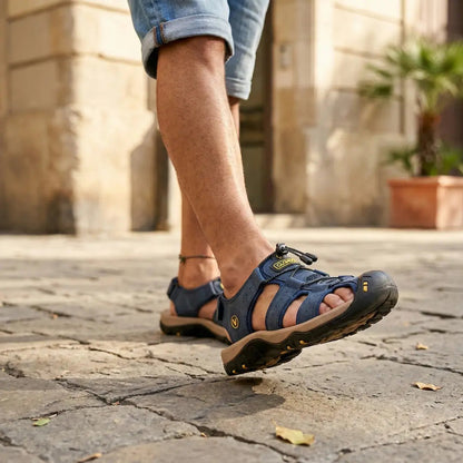 Sandalias Cuero Hombre | Estilo Romano Tallas Grandes 38-48