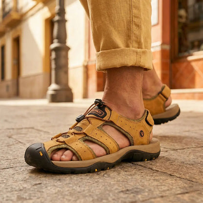 Sandalias Cuero Hombre | Estilo Romano Tallas Grandes 38-48