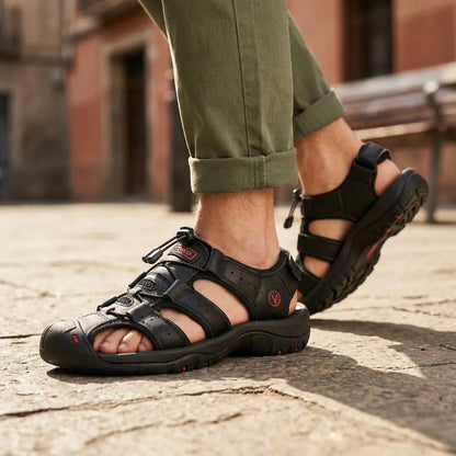 Sandalias Cuero Hombre | Estilo Romano Tallas Grandes 38-48