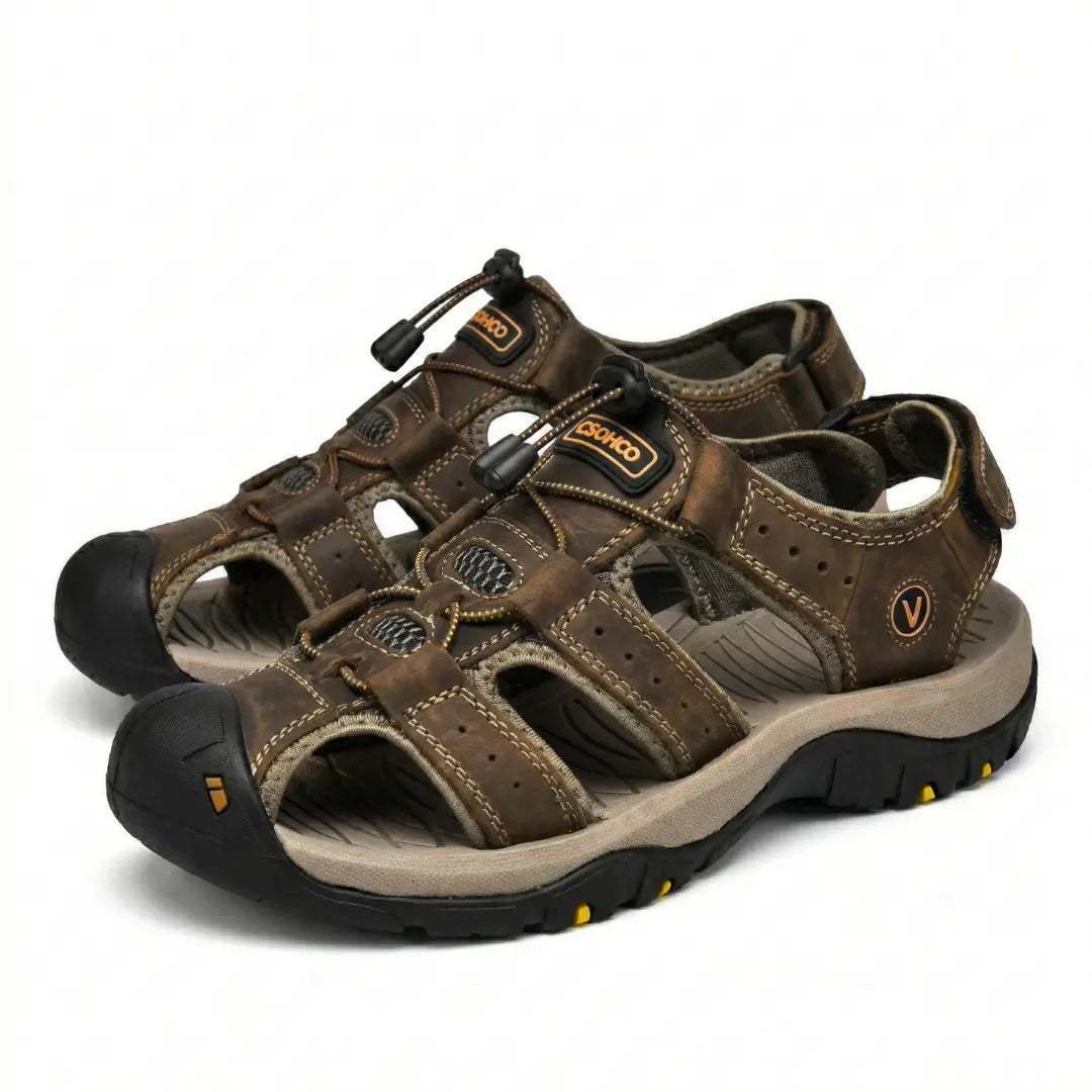 Sandalias Cuero Hombre | Estilo Romano Tallas Grandes 38-48