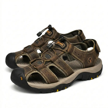 Sandalias Cuero Hombre | Estilo Romano Tallas Grandes 38-48