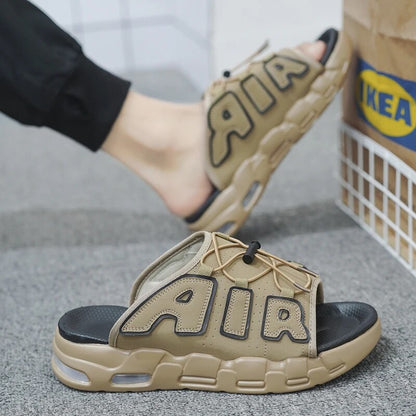 Chanclas Air More Uptempo beige