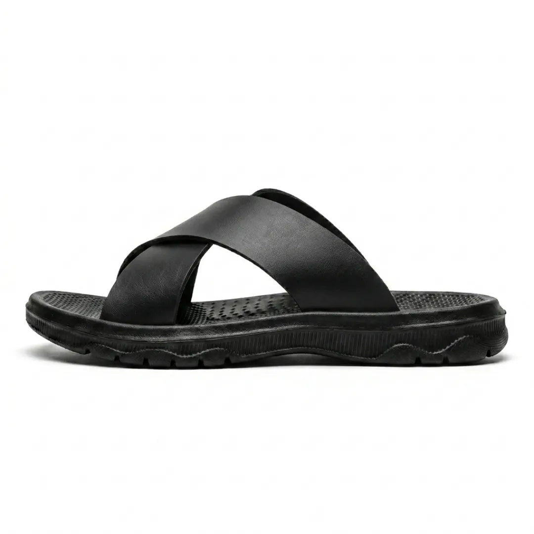 Sandalias Tiras Cruzadas Hombre | Cuero Tallas Grandes 38-47
