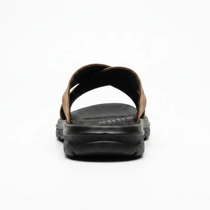 Sandalias Tiras Cruzadas Hombre | Cuero Tallas Grandes 38-47
