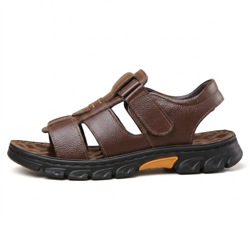 Sandalias Cuero Hombre Velcro | Antideslizantes Tallas Grandes