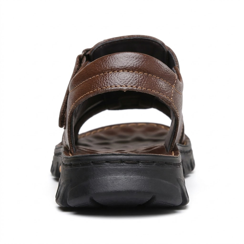 Sandalias Cuero Hombre Velcro | Antideslizantes Tallas Grandes