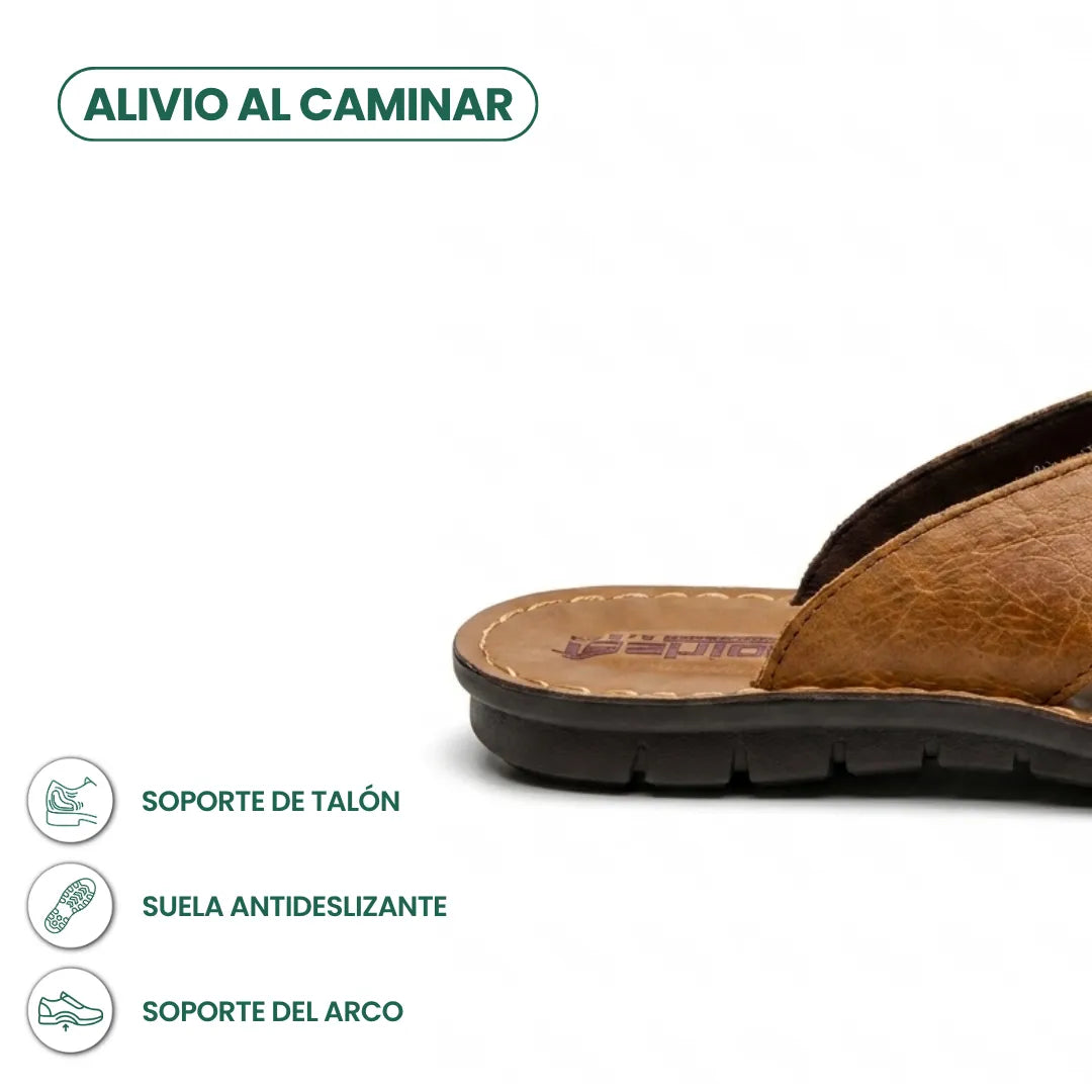 Sandalias Cuero Hombre Playa | Clip Antideslizantes Verano