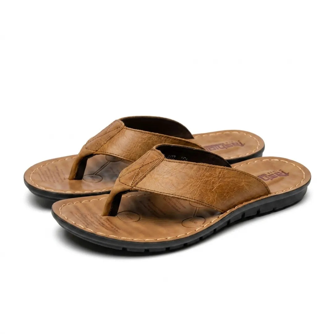 Sandalias Cuero Hombre Playa | Clip Antideslizantes Verano