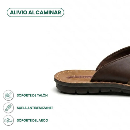 Sandalias Cuero Hombre Playa | Clip Antideslizantes Verano