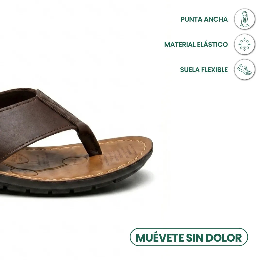 Sandalias Cuero Hombre Playa | Clip Antideslizantes Verano