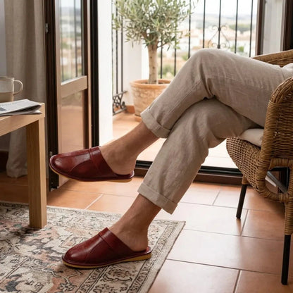 Zapatillas Casa Cuero Unisex | Antideslizantes Cómodas