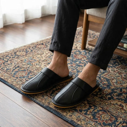 Zapatillas Casa Cuero Unisex | Antideslizantes Cómodas