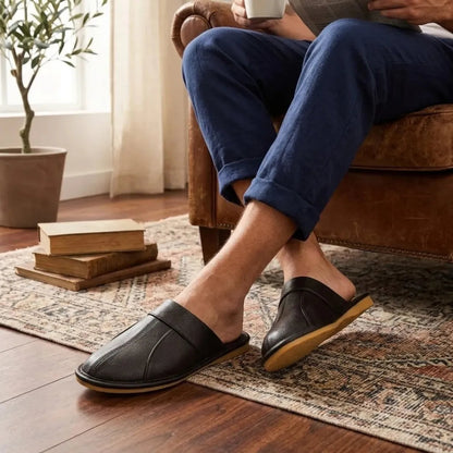 Zapatillas Casa Cuero Unisex | Antideslizantes Cómodas