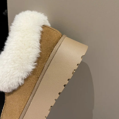 Botines con forro exterior y plataforma