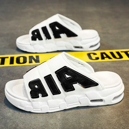 chanclas uptempo blancas