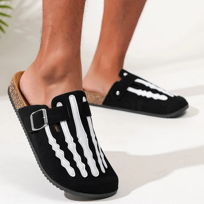 Sandalias Hombre Estampado Esqueleto | Hebilla Antideslizante