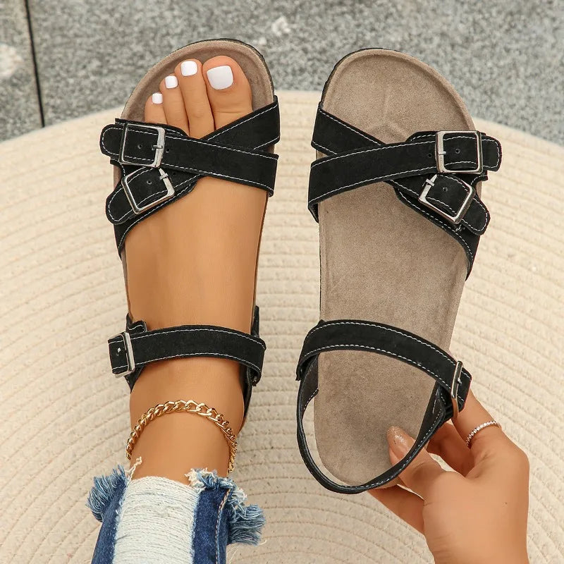 Sandalias de cuero mujer