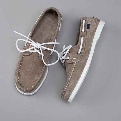 Náuticos de Piel Hombre Premium - Clásico Marinero