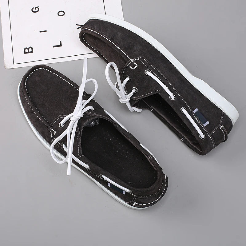 Náuticos de Piel Hombre Premium - Clásico Marinero