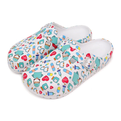 Sanitary clogs with drawings