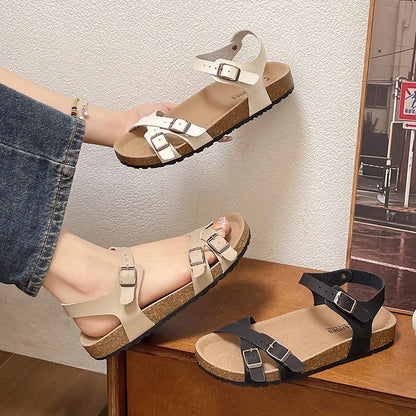 Sandalias de piel con plataforma