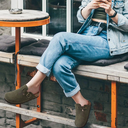 Zuecos de Ante de Vaca Hombre