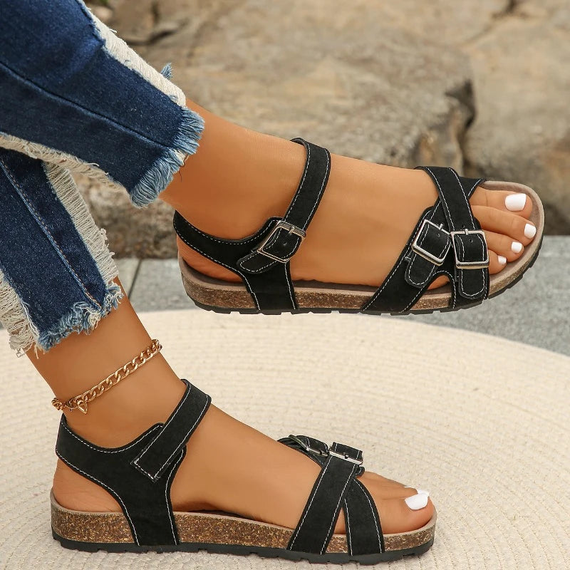 Sandalias de cuero para mujer