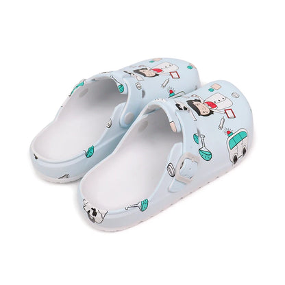 Sanitary clogs with drawings