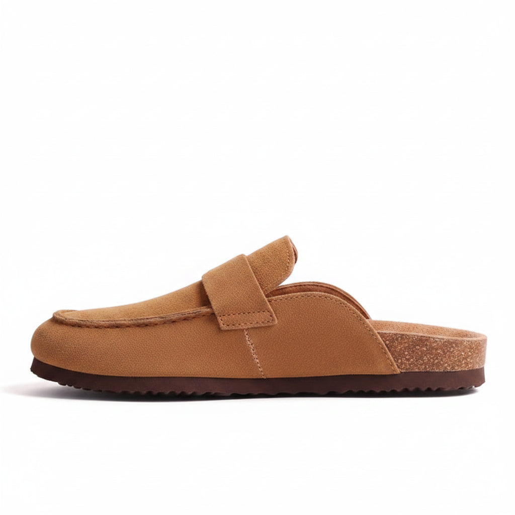 Zuecos Gamuza Corcho Unisex | Mules Ante Sin Talón Verano
