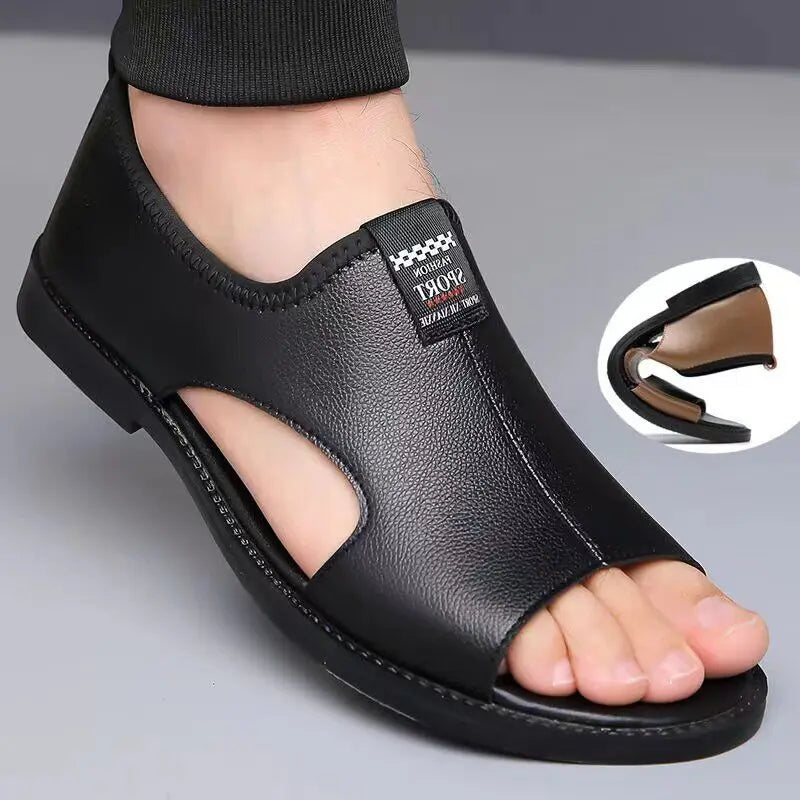 Sandalias de Cuero Antideslizantes para Hombre