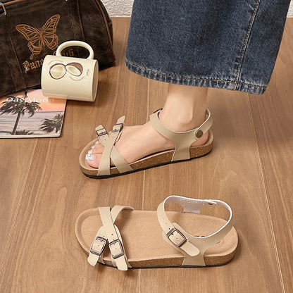 Sandalias de piel con plataforma