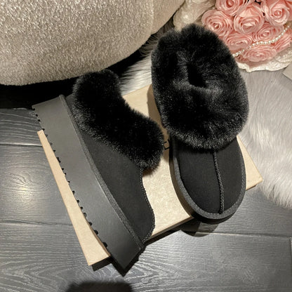 botas con plataforma y forro