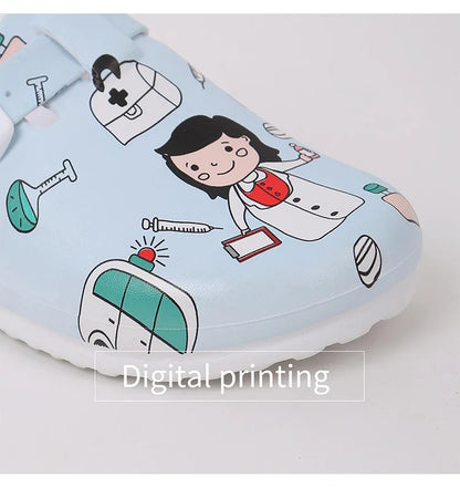 Sanitary clogs with drawings