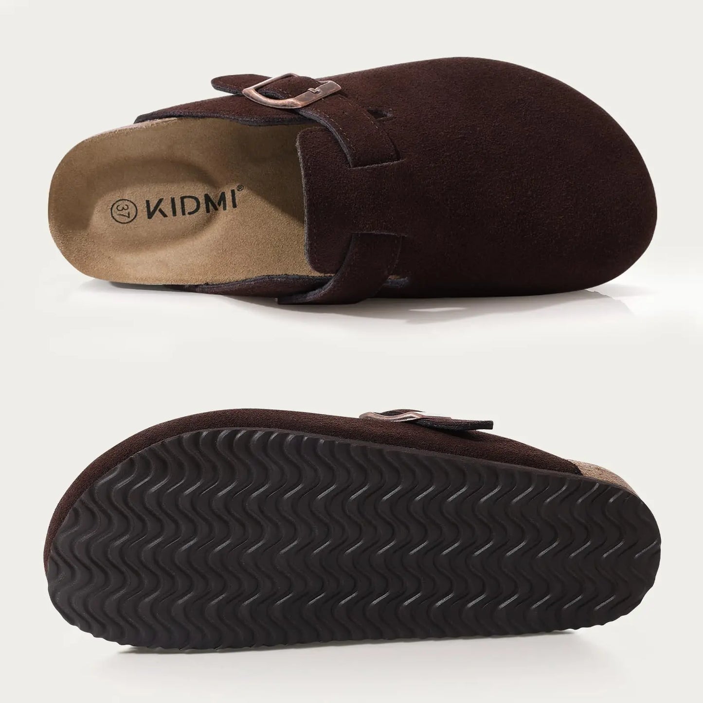 Mulas de Cuero con Soporte para Arco, Zapatillas de Exterior