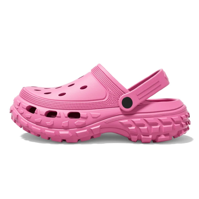 Crocs Rosa con Plataforma