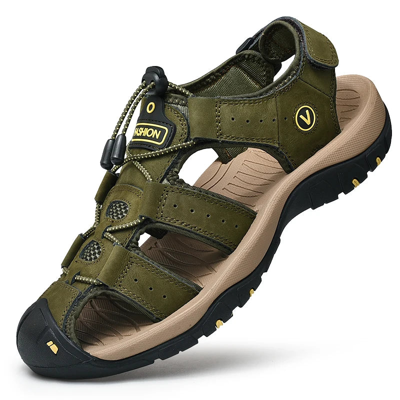 Sandalias Cuero Hombre | Estilo Romano Tallas Grandes 38-48