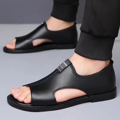 Sandalias de Cuero Antideslizantes para Hombre