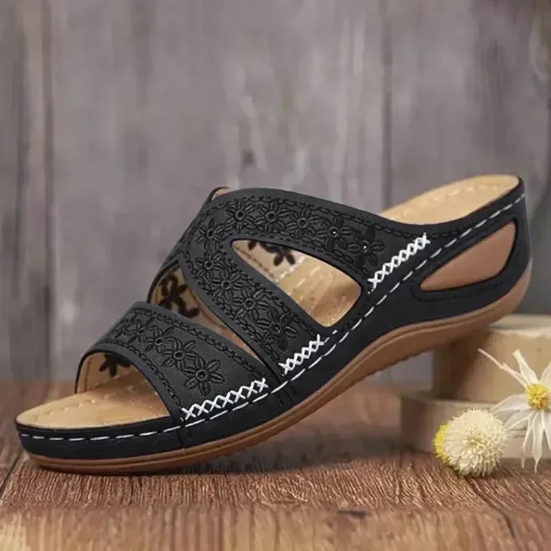 Sandales compensées orthopédiques pour femmes