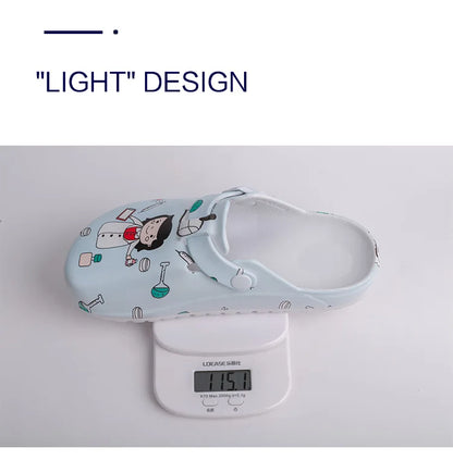Sanitary clogs with drawings