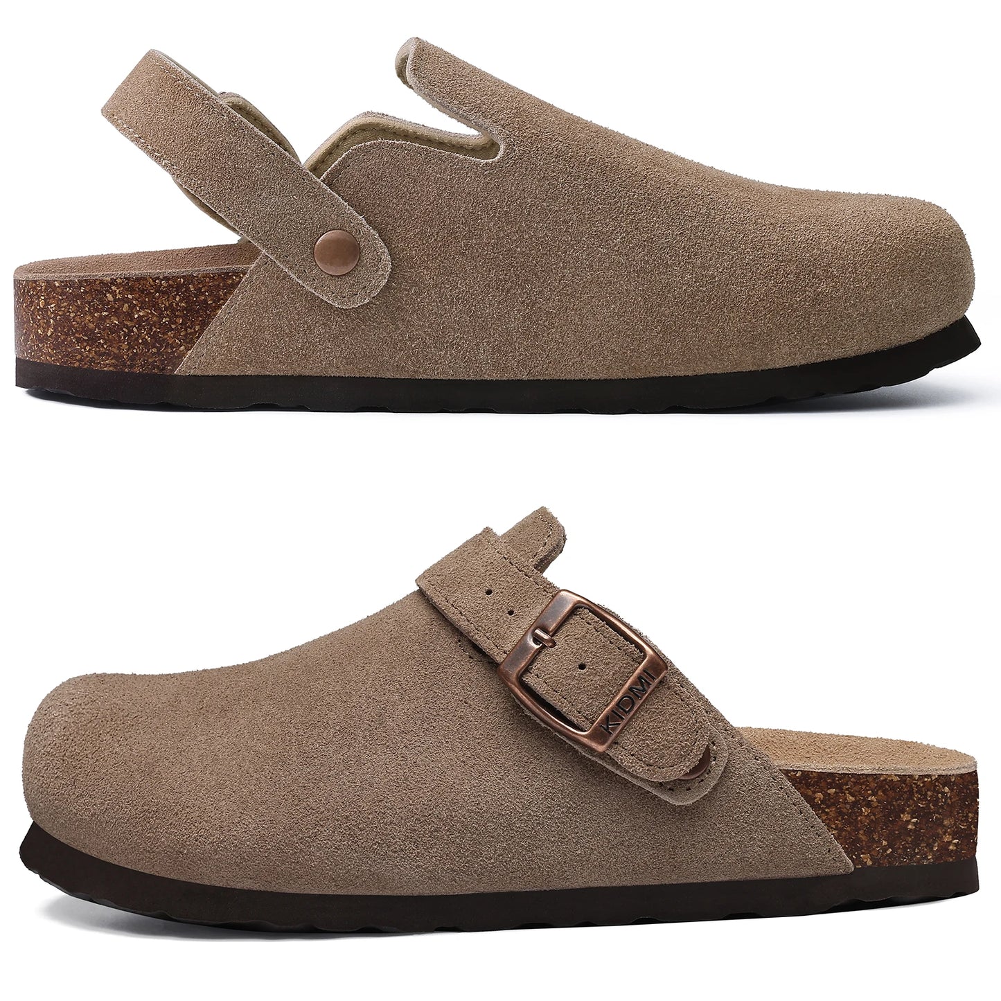 Mulas de Cuero con Soporte para Arco, Zapatillas de Exterior