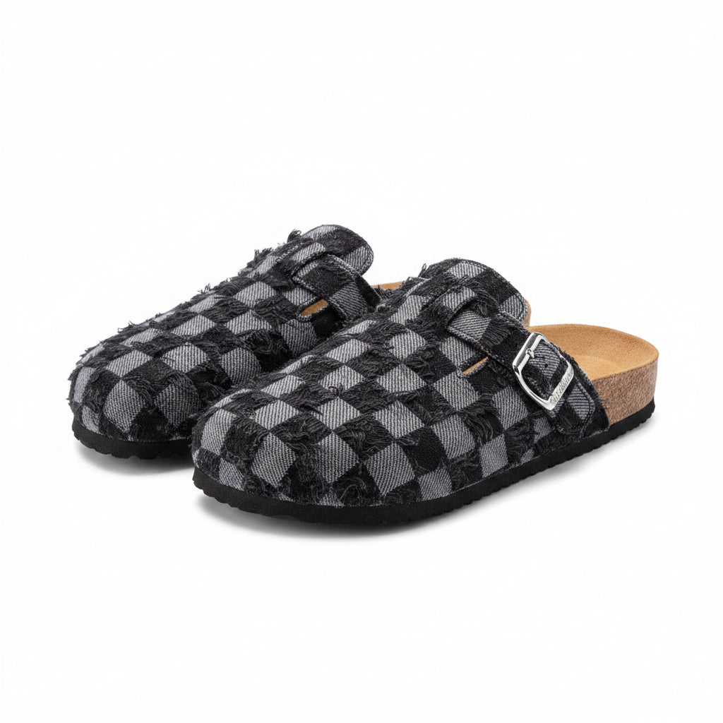 Mules Denim Hombre | Mocasines Sin Cordones Suela Corcho