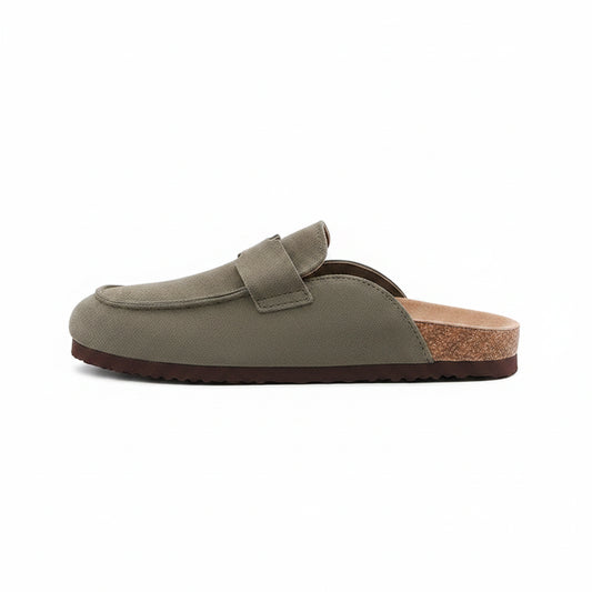 Zuecos Gamuza Corcho Unisex | Mules Ante Sin Talón Verano