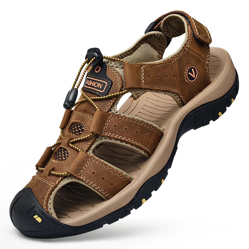 Sandalias Cuero Hombre | Estilo Romano Tallas Grandes 38-48