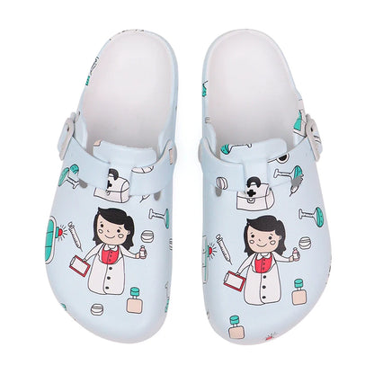 Sanitary clogs with drawings