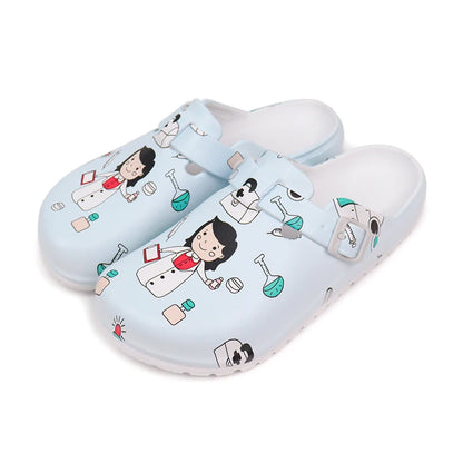 Sanitary clogs with drawings