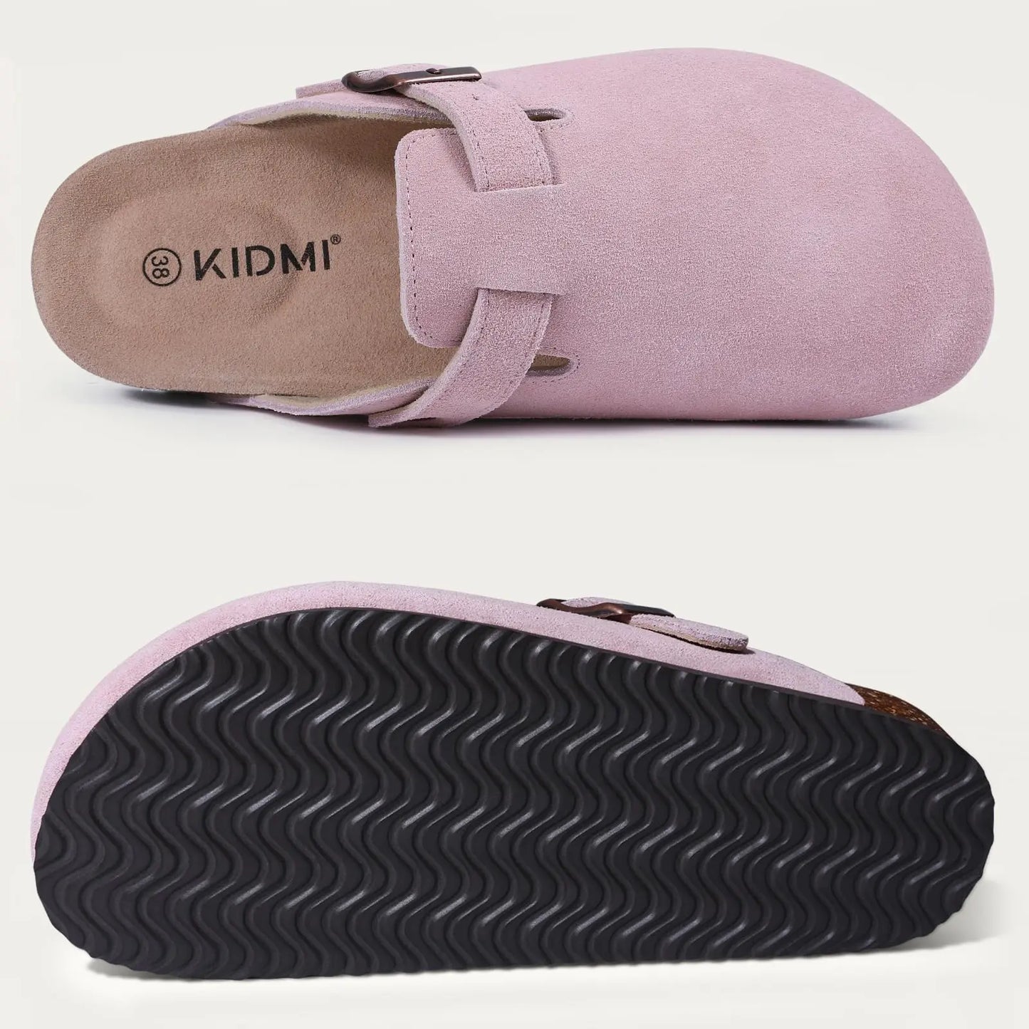 Mulas de Cuero con Soporte para Arco, Zapatillas de Exterior